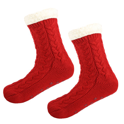 Cozy Fleece-Lined Grip Socks for Winter Comfort