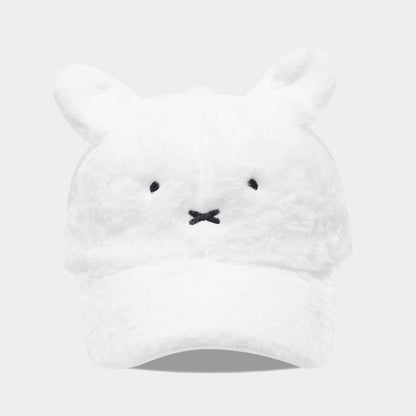 Cute Faux Rabbit Fur Baseball Cap with Ears