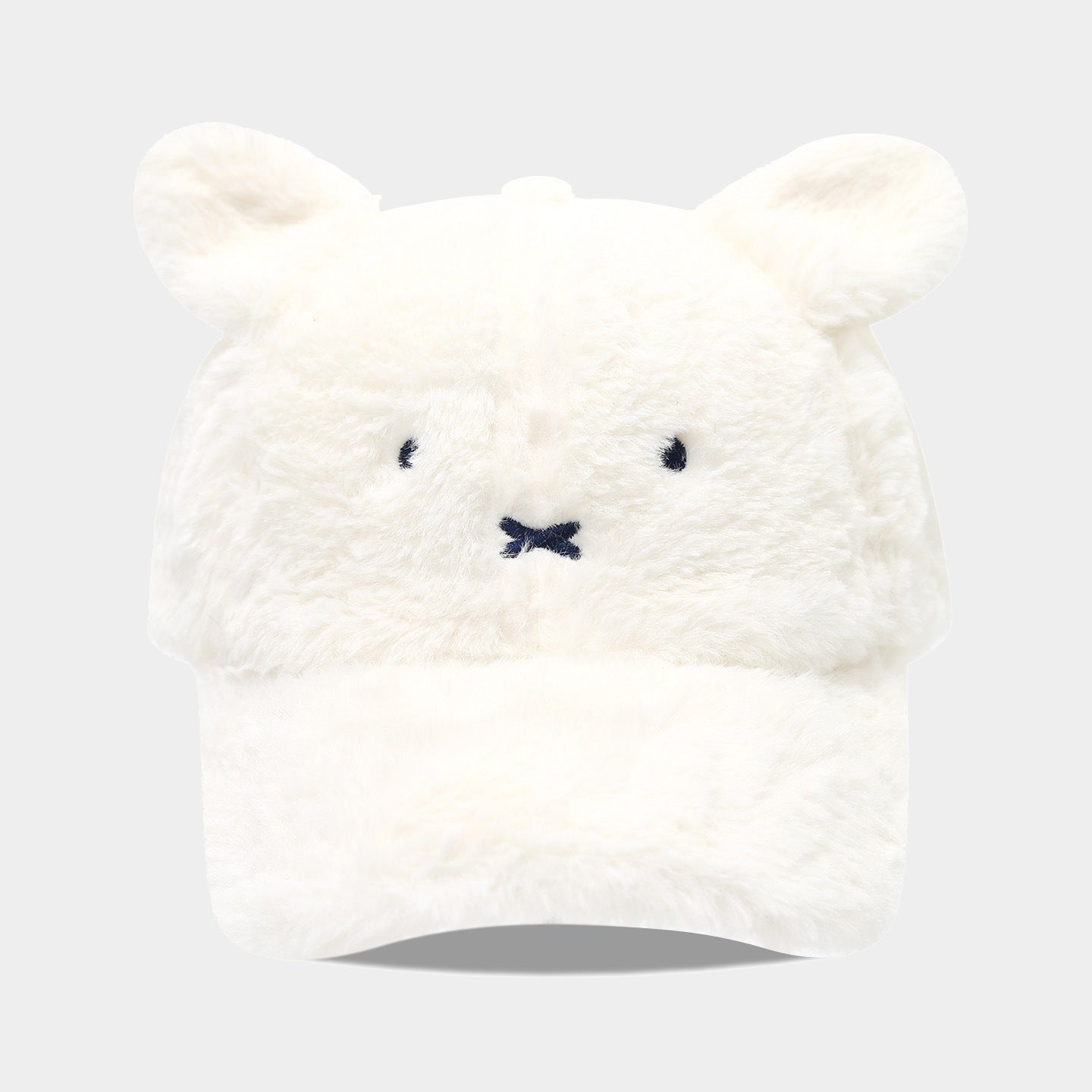 Cute Faux Rabbit Fur Baseball Cap with Ears