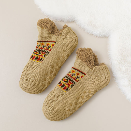 Cozy Fleece-Lined Winter Floor Socks for Women
