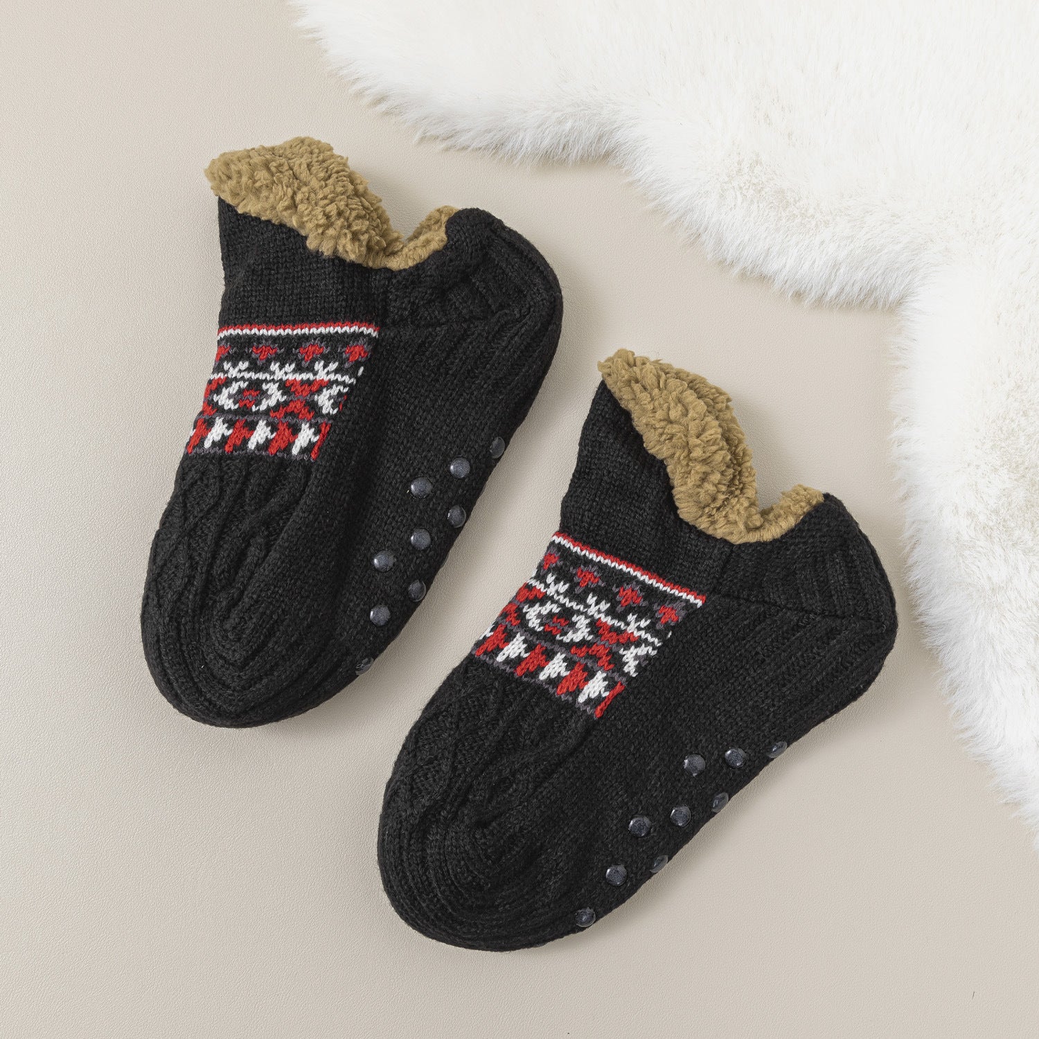 Cozy Fleece-Lined Winter Floor Socks for Women