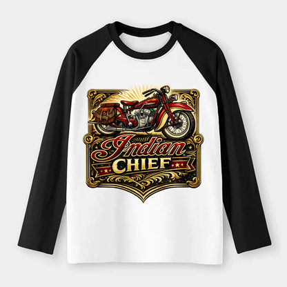 Classic Indian Chief - Raglan Long Sleeve T-Shirt