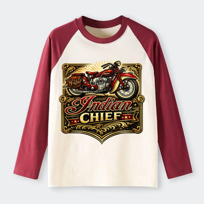 Classic Indian Chief - Raglan Long Sleeve T-Shirt