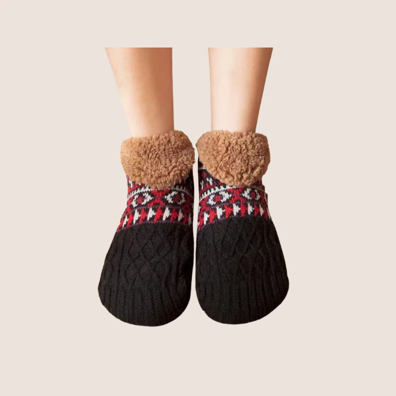 Cozy Jacquard Non-Slip Floor Socks