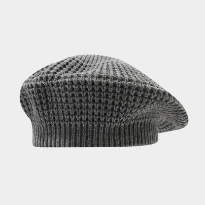 Chic Knitted Beret: Retro Artist Hat for Autumn/Winter