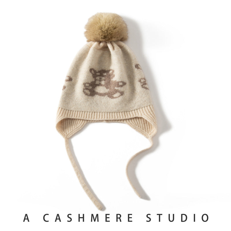 Cozy Kids' Cashmere Hat - Warm Ear Protection