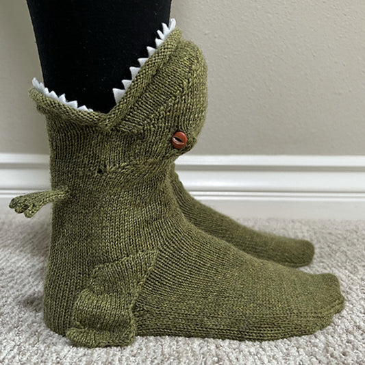 Cozy Knitted Dino & Dragon Socks | Fun, Warm, & Unique
