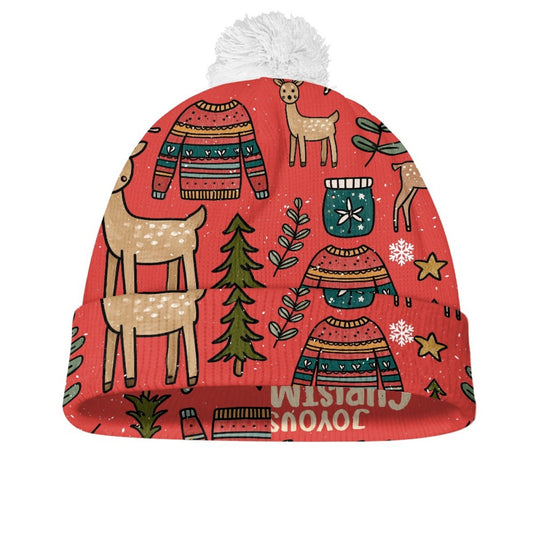 Chunky Knit Holiday Beanie: Festive Winter Warmth