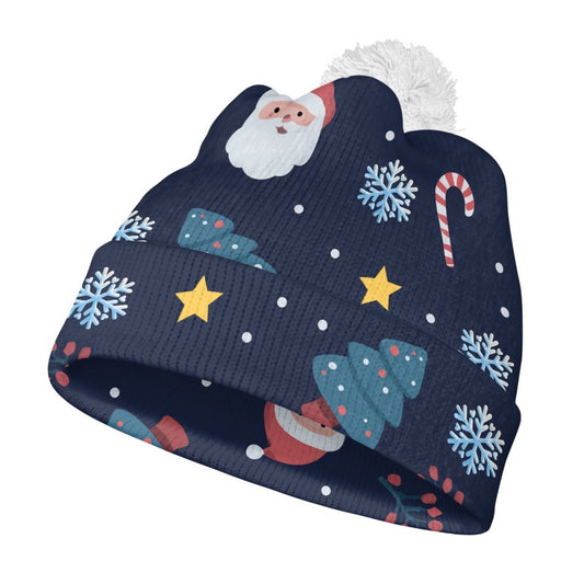 Chunky Knit Pom-Pom Beanie: Festive Christmas Style