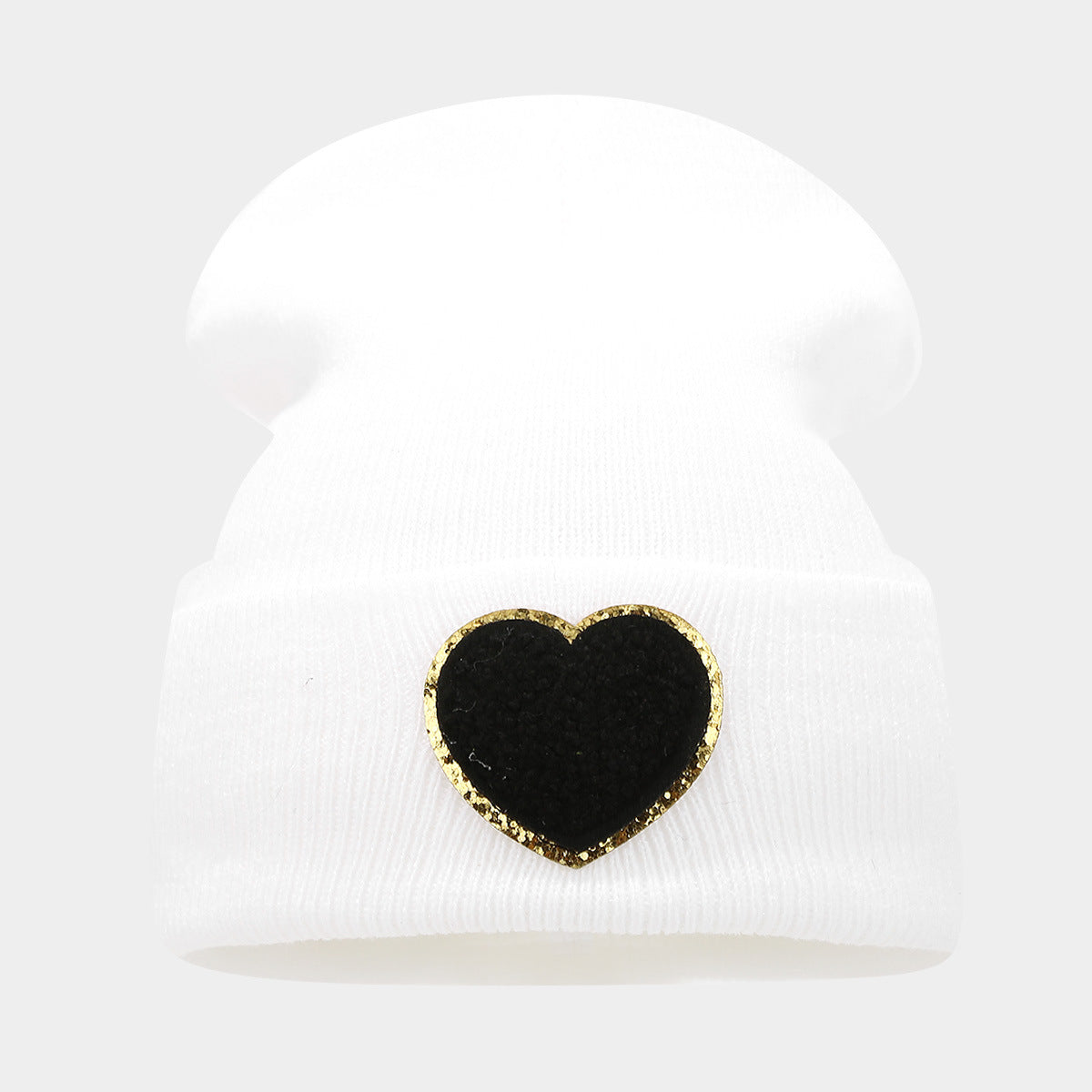 Chic Knitted Wool Hat with "Love" Label - Cozy & Stylish