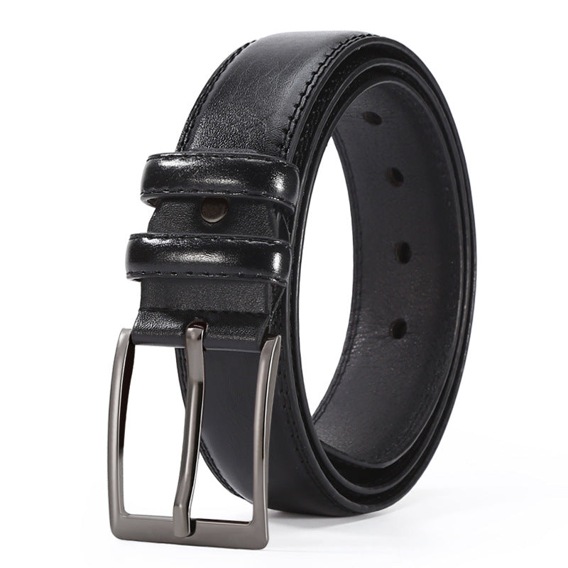 Classic Leather Business Belt for Men - Adjustable Fit