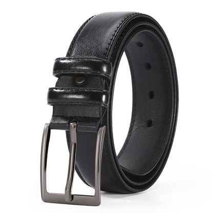 Classic Leather Business Belt for Men - Adjustable Fit
