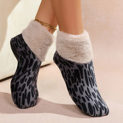 Cozy Leopard Fuzzy Slippers for Women