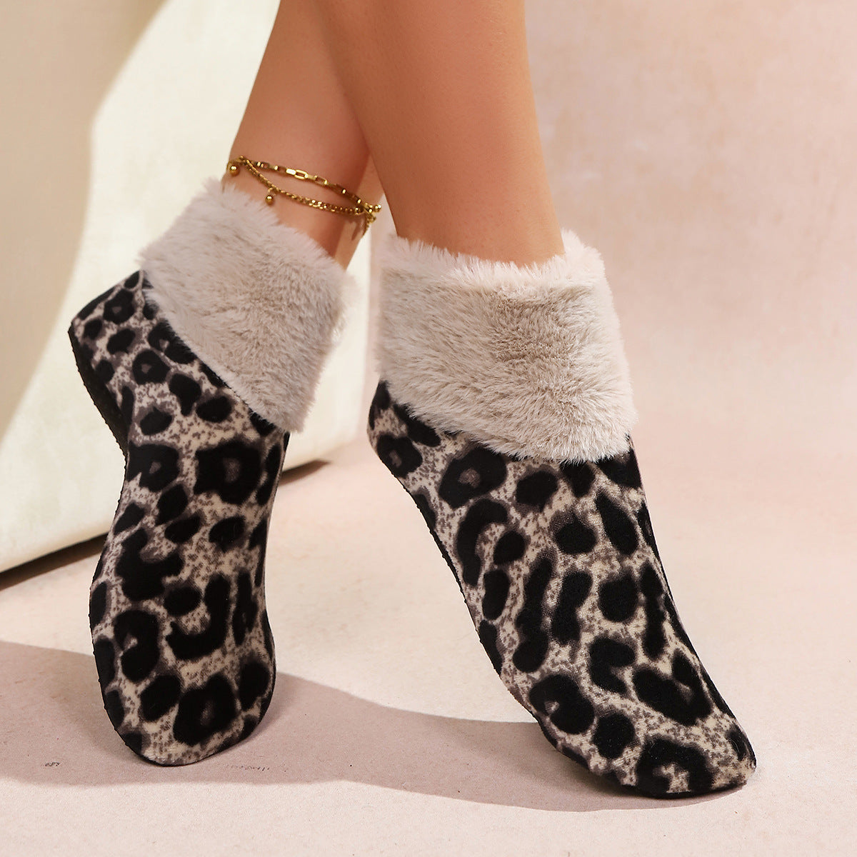 Cozy Leopard Fuzzy Slippers for Women