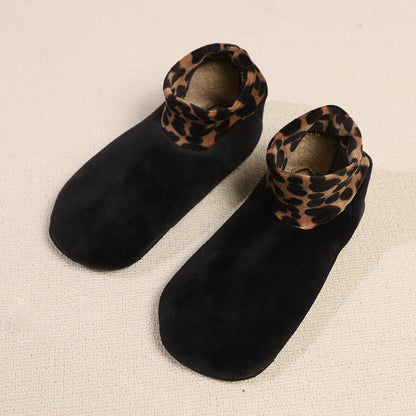 Cozy Leopard Fleece-Lined Winter Socks