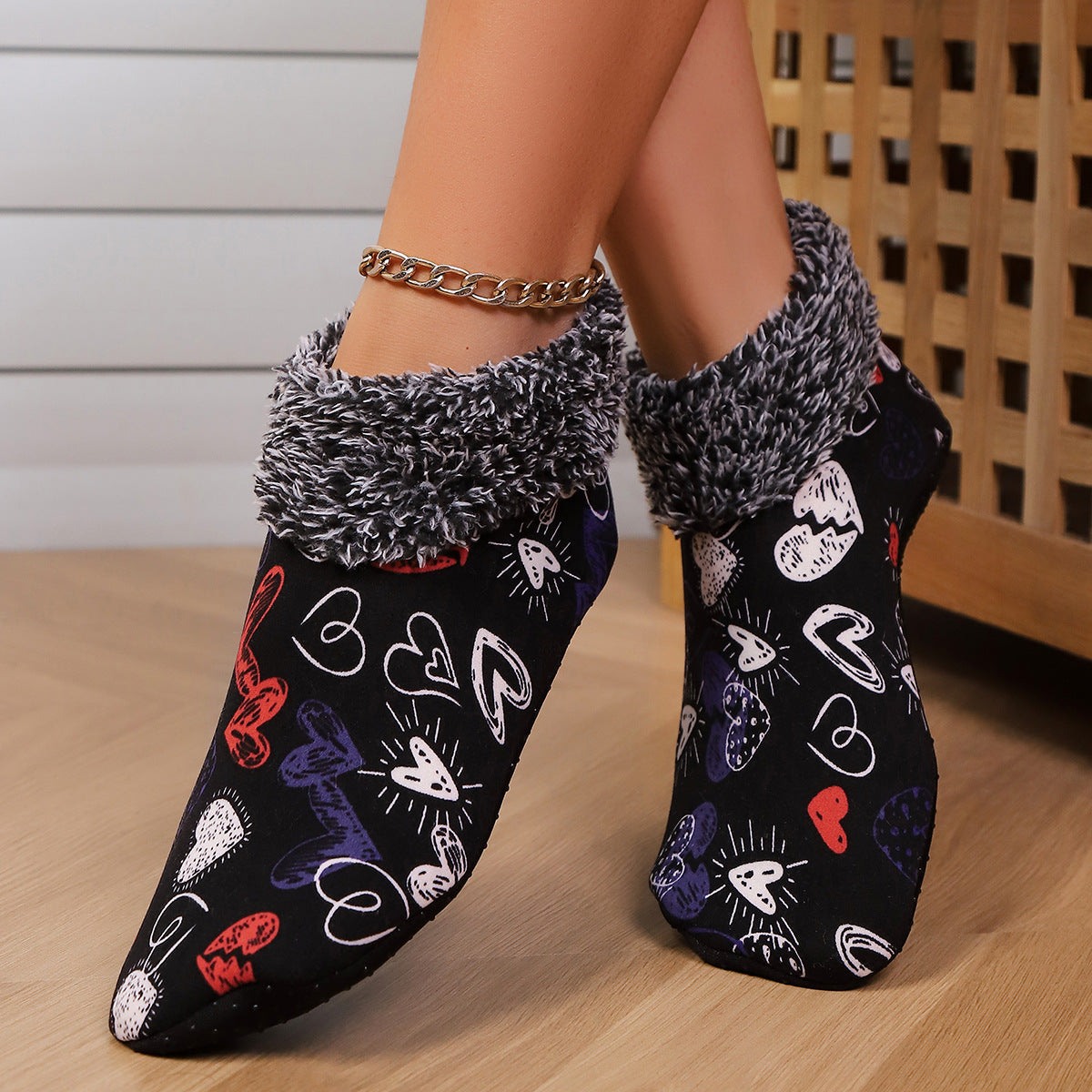 Cozy Leopard Print Fuzzy Slippers - Women's Comfort