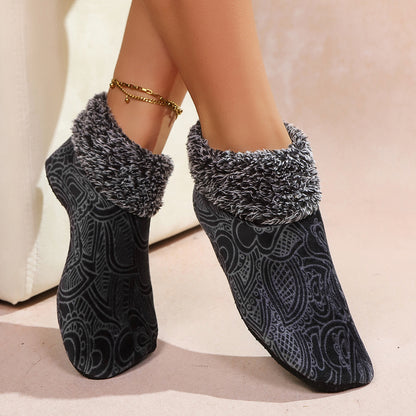 Cozy Leopard Print Fuzzy Slippers - Women's Comfort