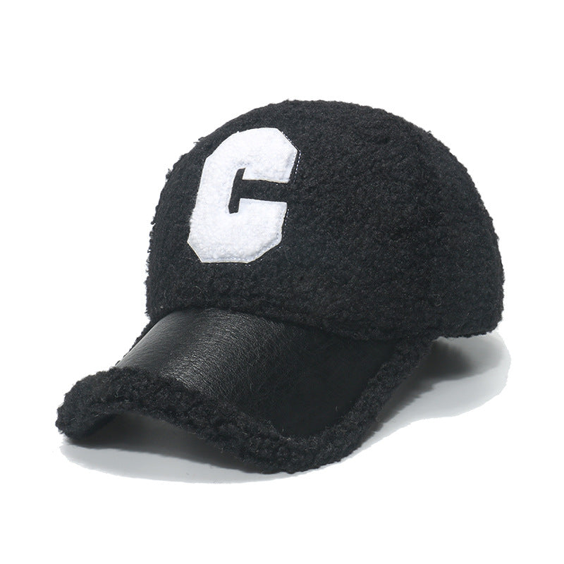 C-Logo Lamb Velvet Baseball Cap