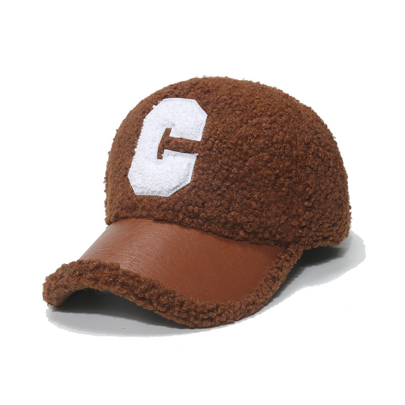 C-Logo Lamb Velvet Baseball Cap