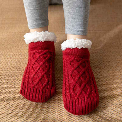 Cozy Lamb Wool Slipper Socks - Ultra-Warm Comfort