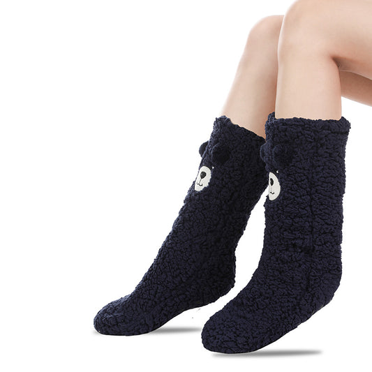 Cozy Non-Slip Fleece Lined House Socks for Women