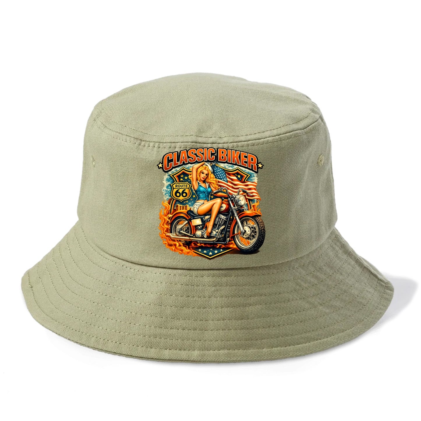 Classic Pinup Biker - Bucket Hat