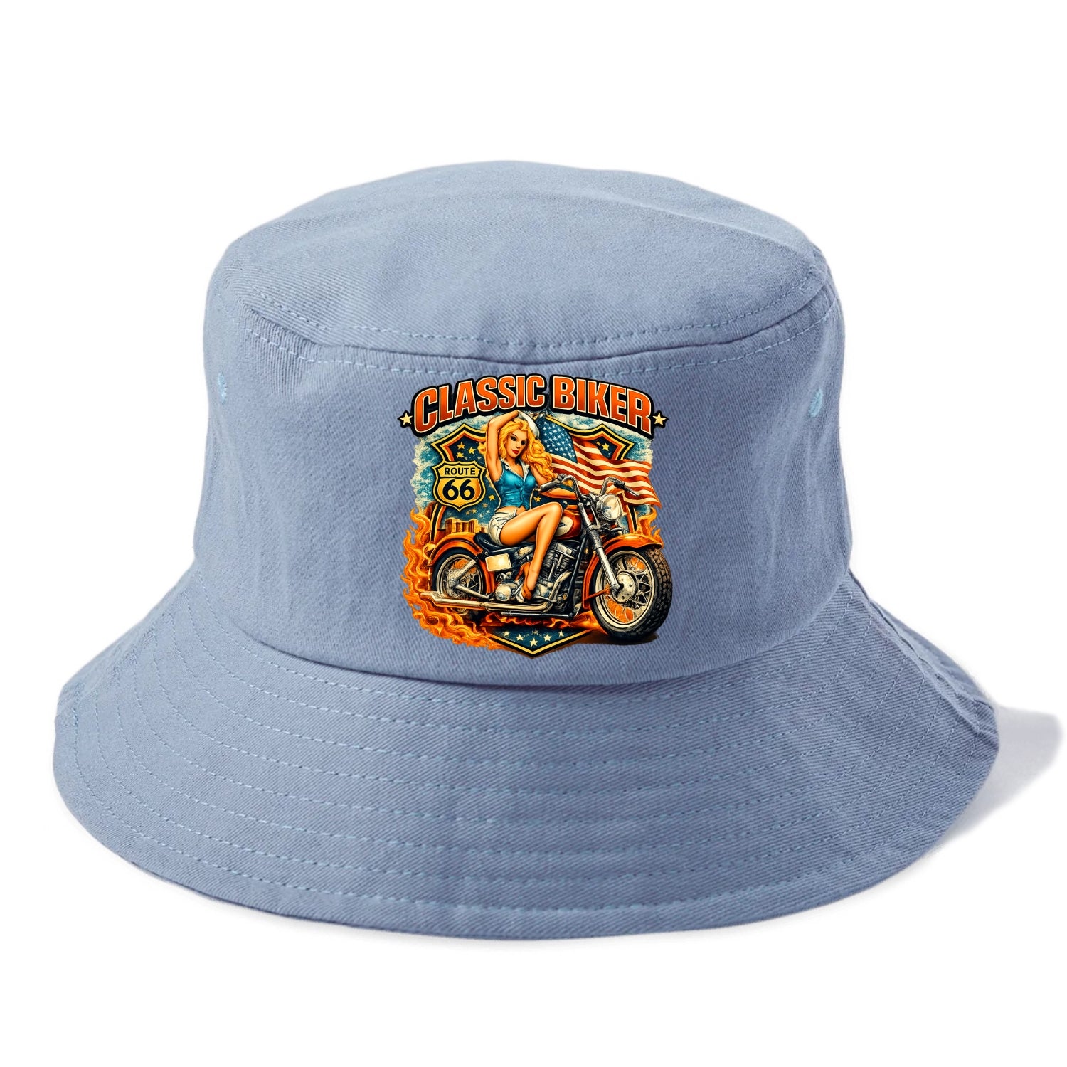Classic Pinup Biker - Bucket Hat
