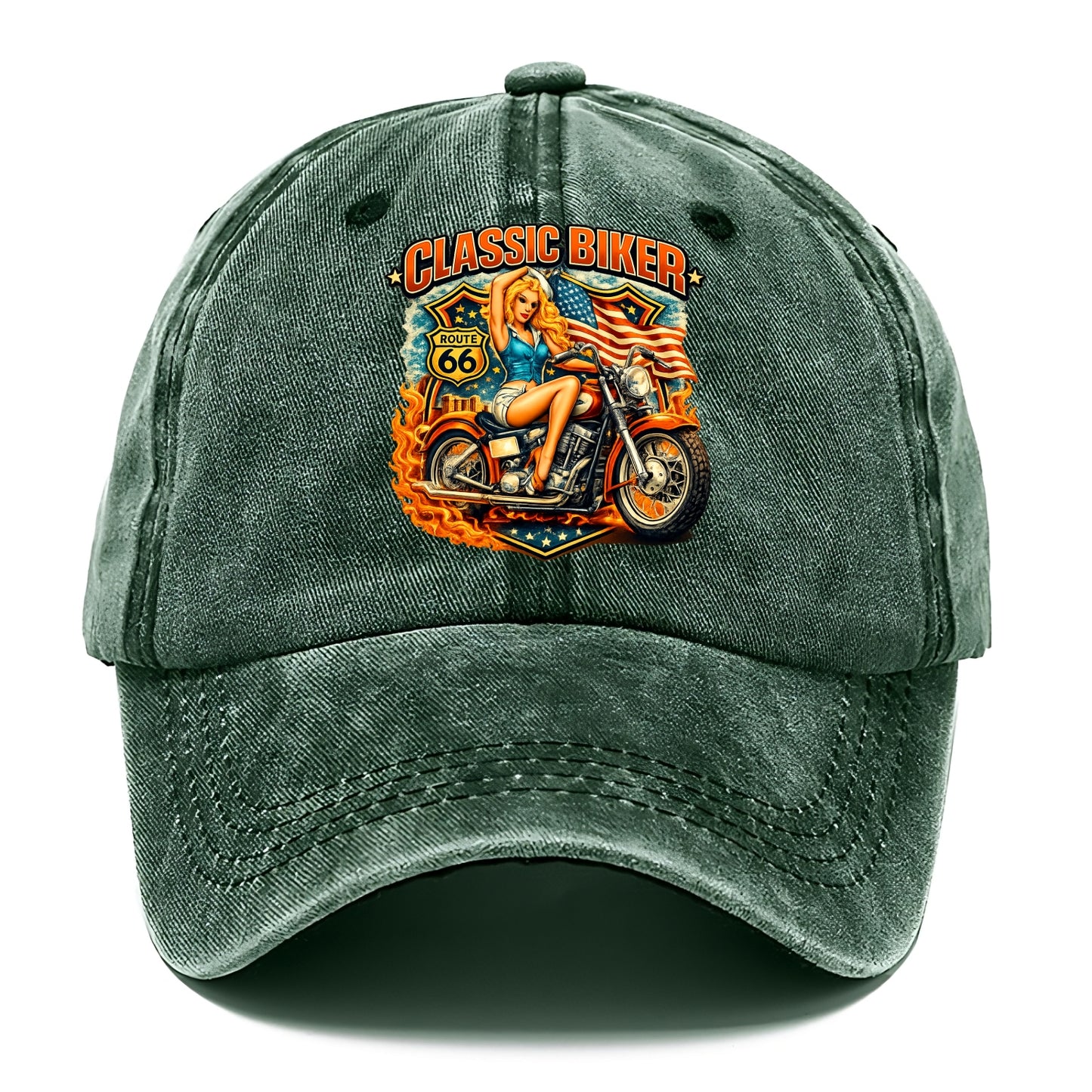 Classic Pinup Biker - Classic Cap