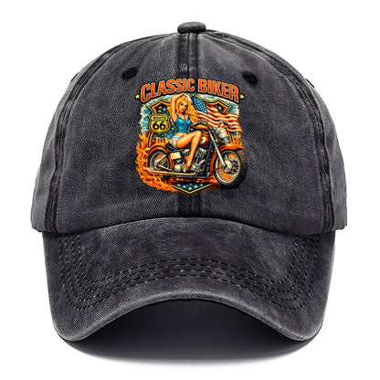 Classic Pinup Biker - Classic Cap