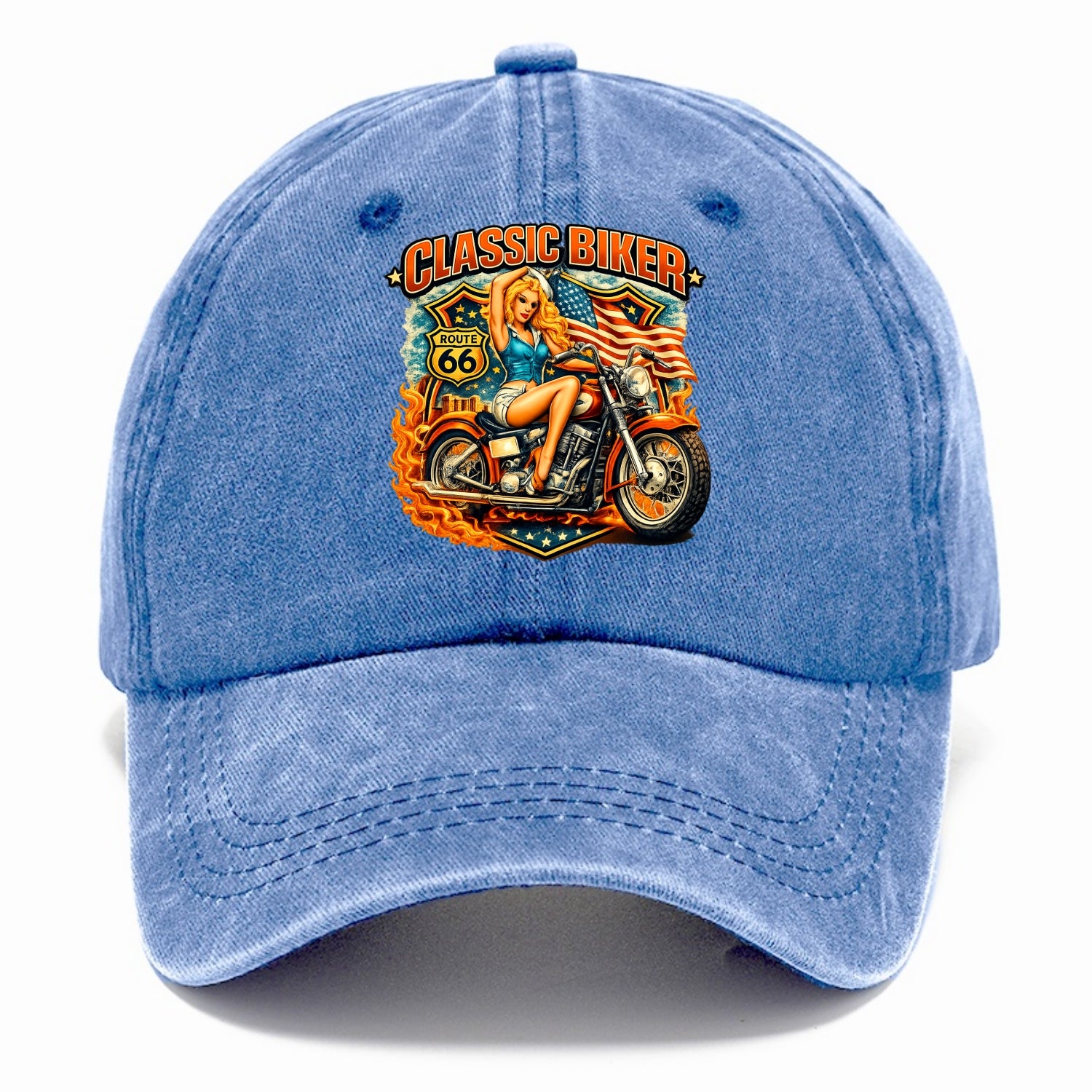 Classic Pinup Biker - Classic Cap