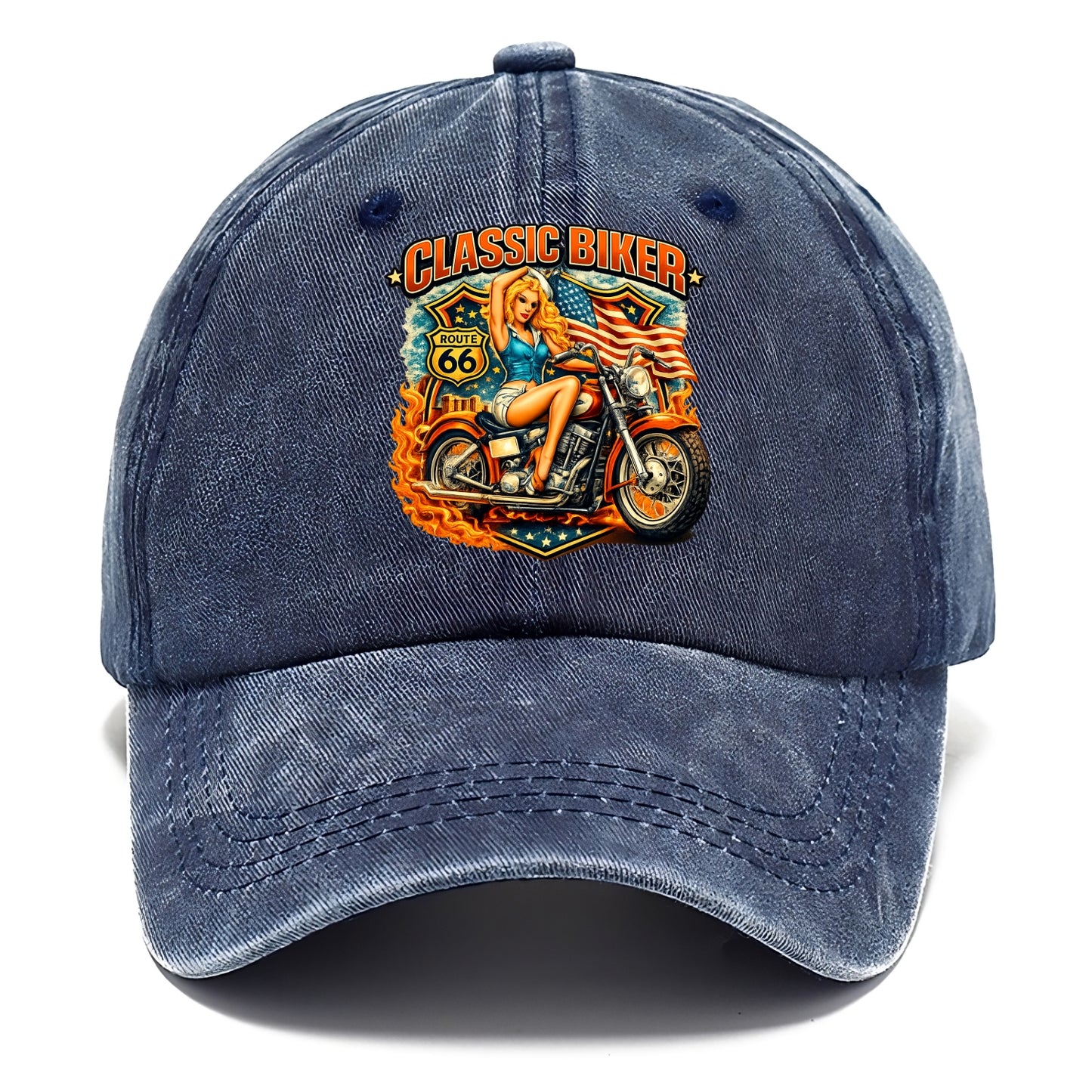 Classic Pinup Biker - Classic Cap