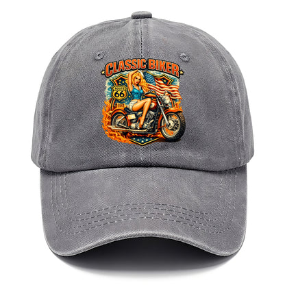 Classic Pinup Biker - Classic Cap