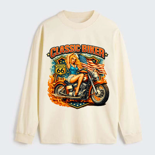 Classic Pinup Biker - Classic Long Sleeve Shirt