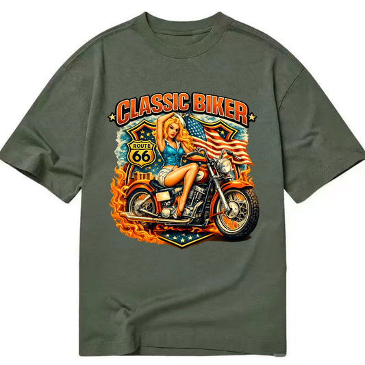 Classic Pinup Biker - Classic T-shirt