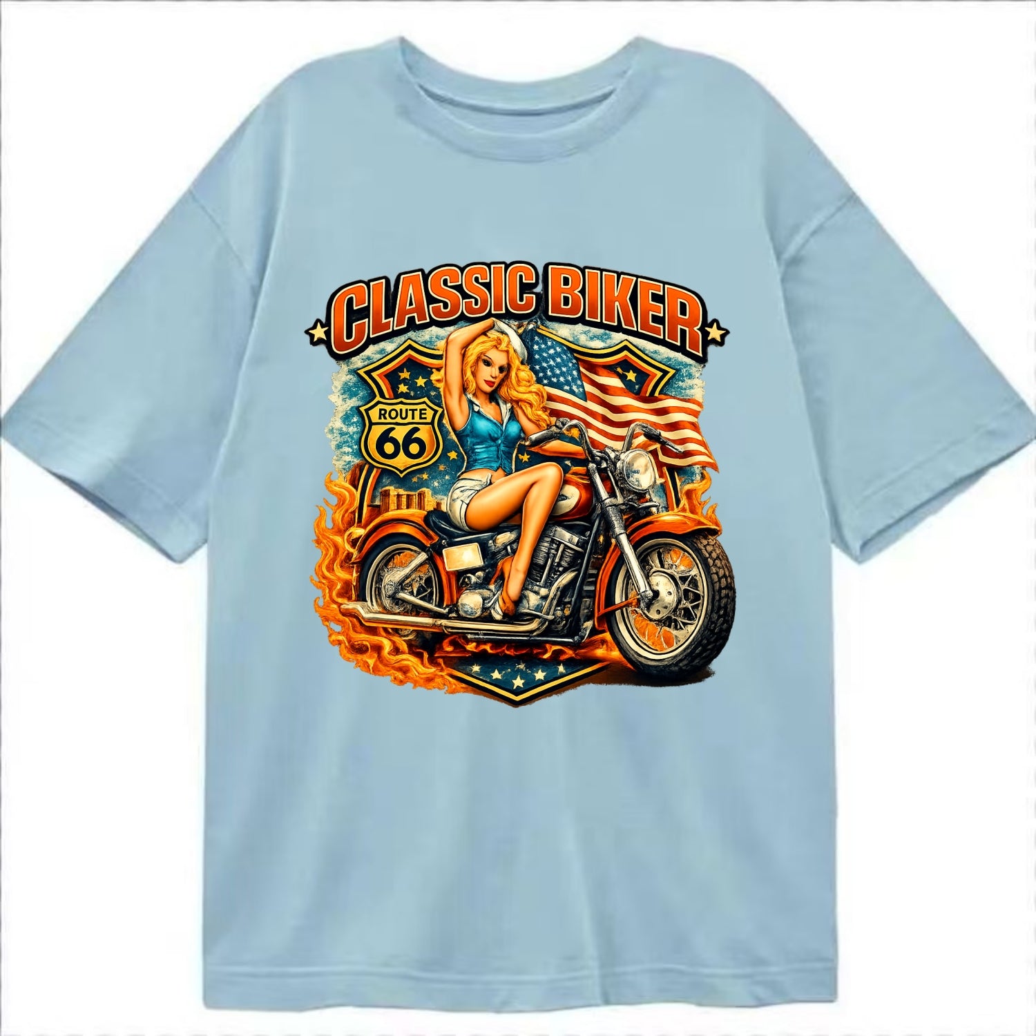 Classic Pinup Biker - Classic T-shirt