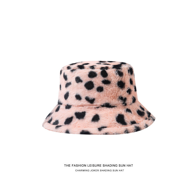 Cute Plush Bucket Hat - Korean Style Winter Warmth