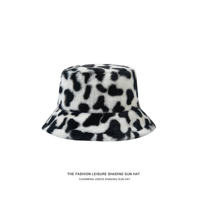 Cute Plush Bucket Hat - Korean Style Winter Warmth