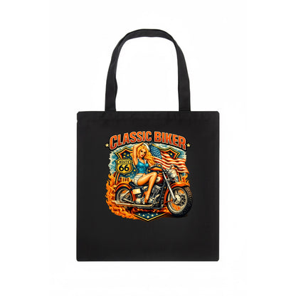 Classic Pinup Biker - Tote Bag