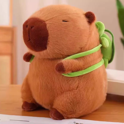 Capybara Plush Pillow with Scarf - Huggable Friend