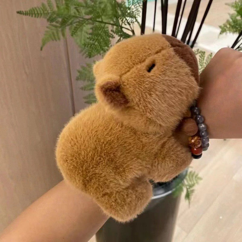 Capybara Plush Pillow with Scarf - Huggable Friend