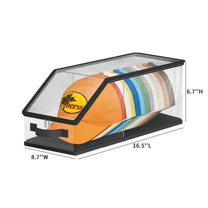 Clear PVC Stackable Hat Storage Box with Zipper