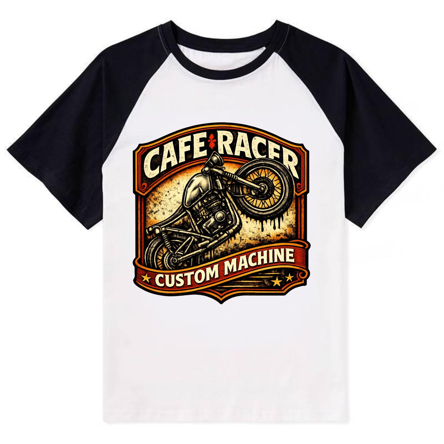 Cafe Racer - Contrast Raglan T-shirt