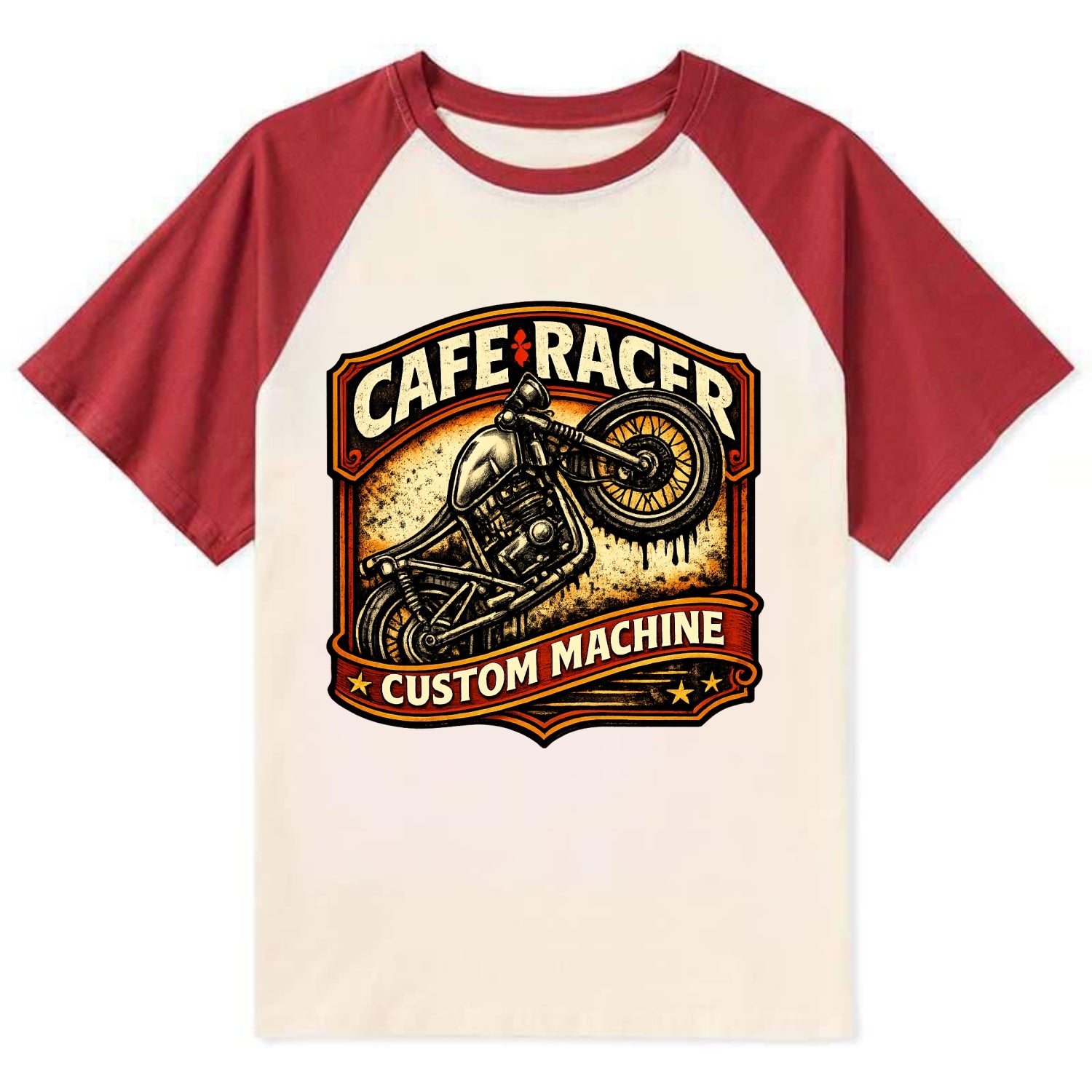 Cafe Racer - Contrast Raglan T-shirt