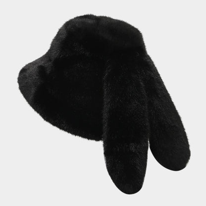 Cute Rabbit Ear Faux Fur Winter Hat