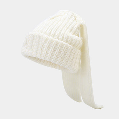 Cute Rabbit Ear Knit Hat for Cozy Winter Warmth