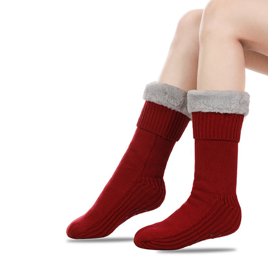 Cozy Sherpa Non-Slip Slipper Socks for Women