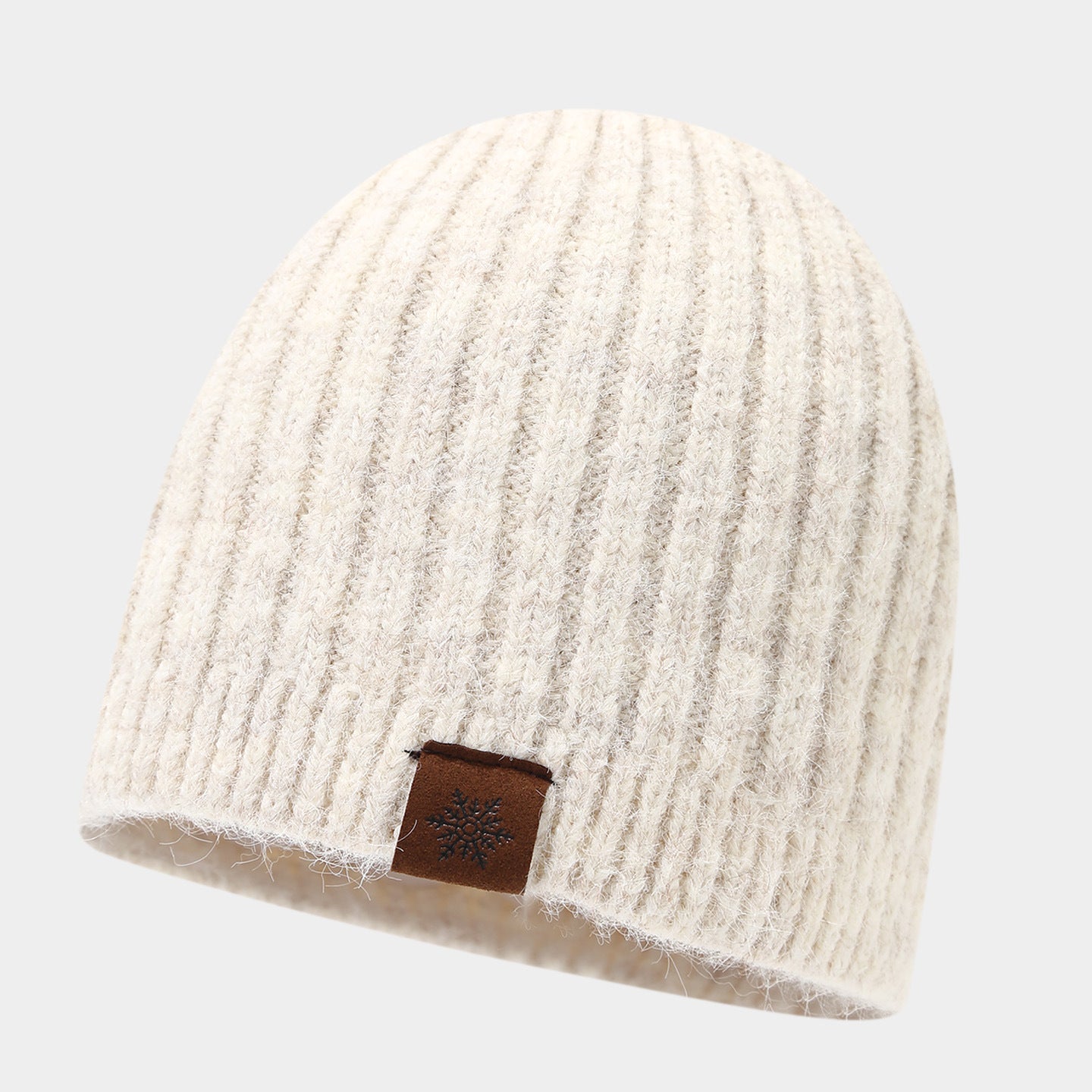 Chic Striped Wool Blend Beanie - Cozy Winter Hat