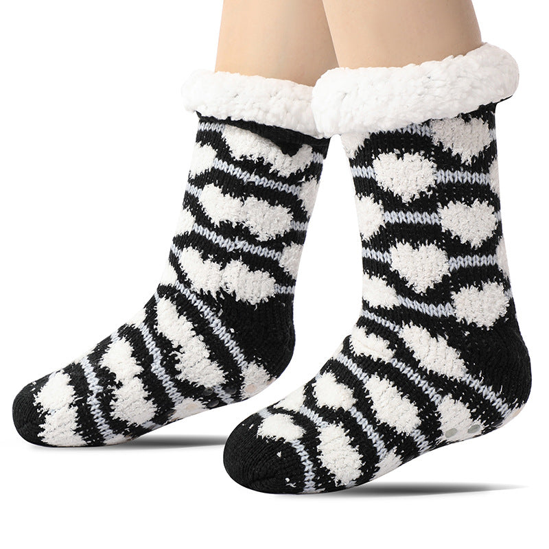 Cozy Velvet House Slippers: Warm Winter Floor Socks
