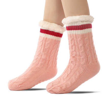 Cozy Velvet Slipper Socks for Women - Warm & Non-Slip