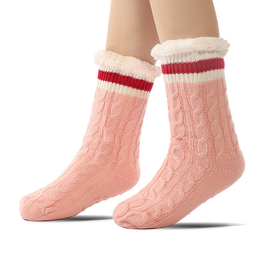 Cozy Velvet Slipper Socks for Women - Warm & Non-Slip